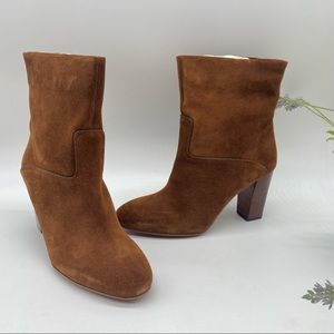 Elegant Brown Suede Ankle Boots